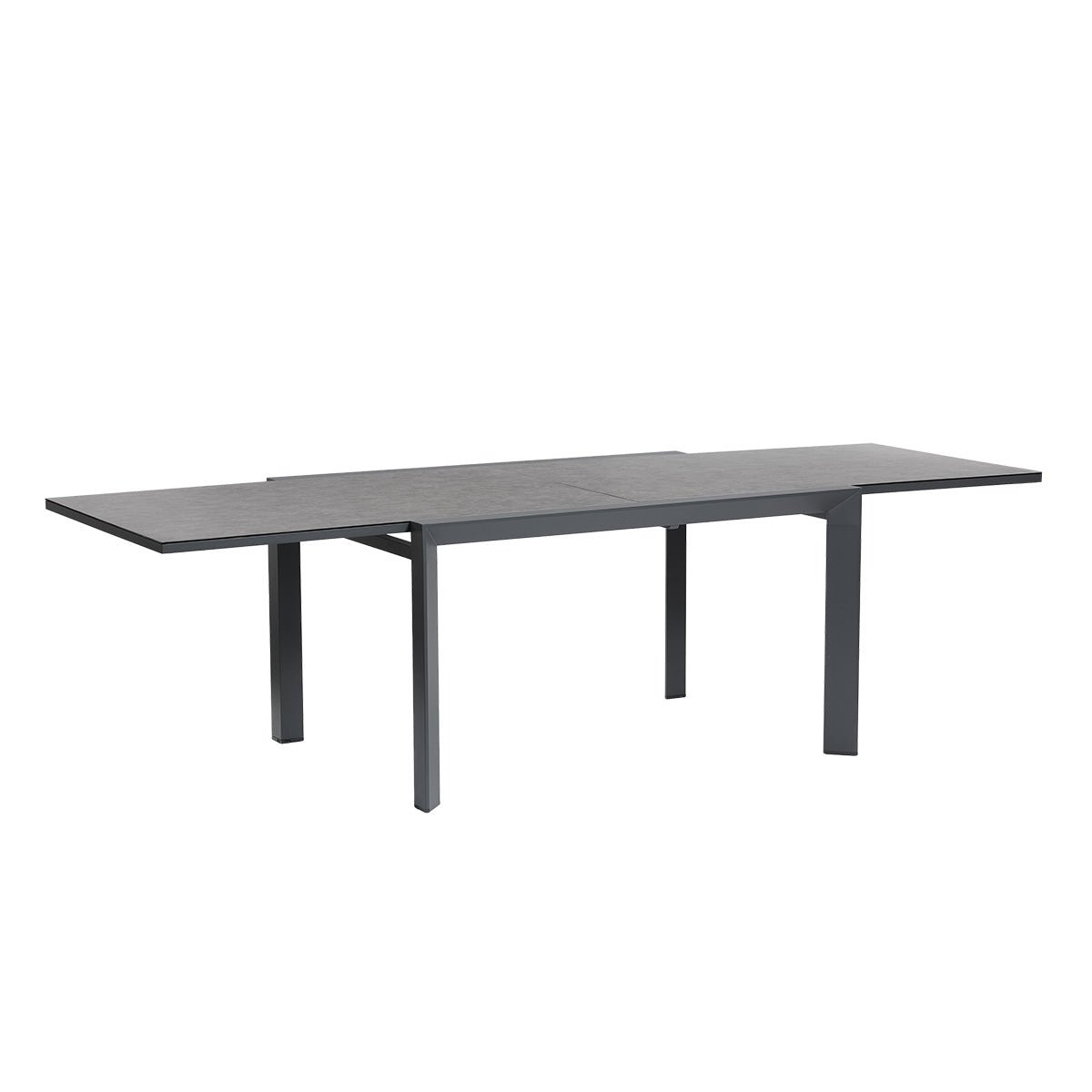 Table de jardin en aluminium gris extensible 6/10 pers. BASALT gris, BERAH GETAH