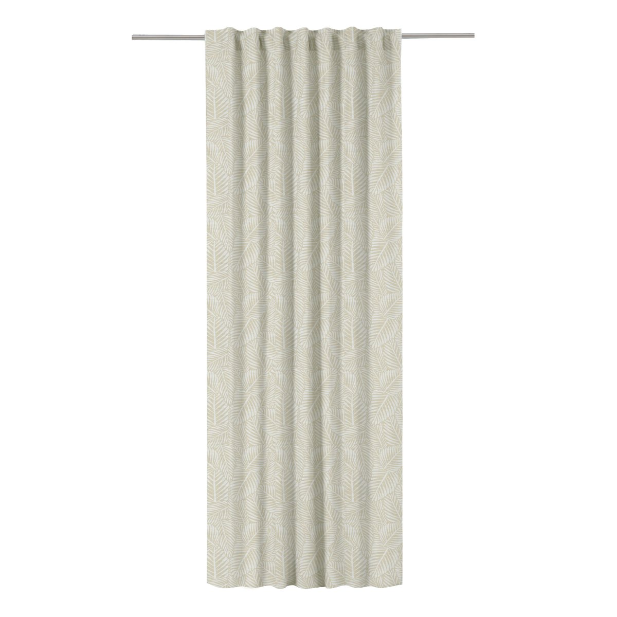 Rideau à ruflette en polyester et coton, LIHAM beige, INSPIRE