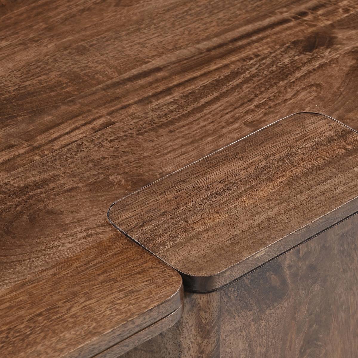 Table basse en bois de manguier ROMANE bois foncé, MADE IN MEUBLES 