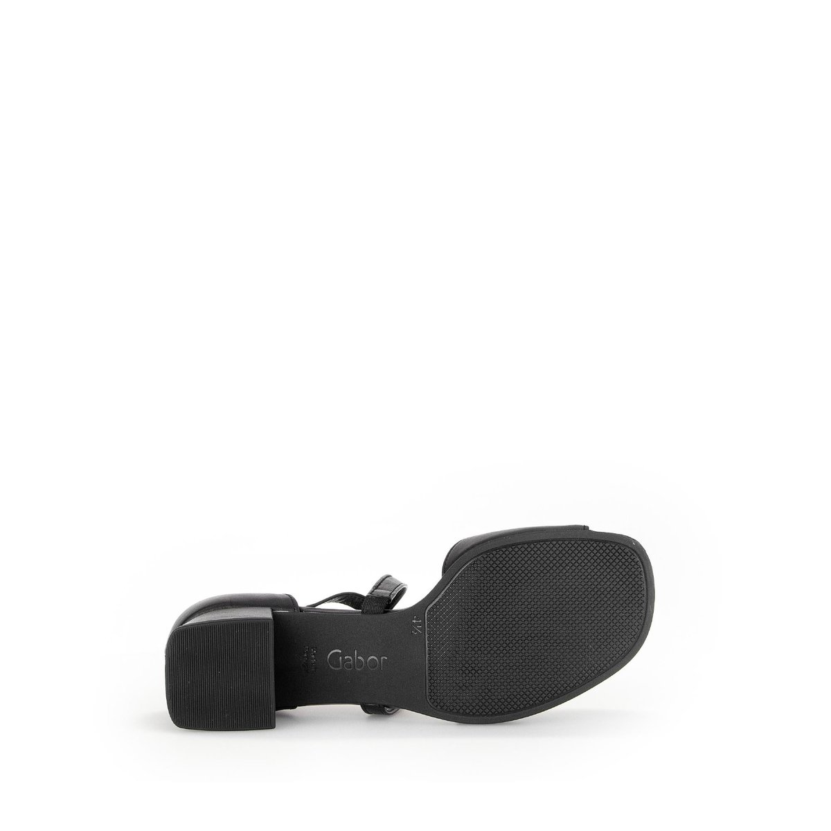 Sandales en cuir à talon décroché noir, GABOR