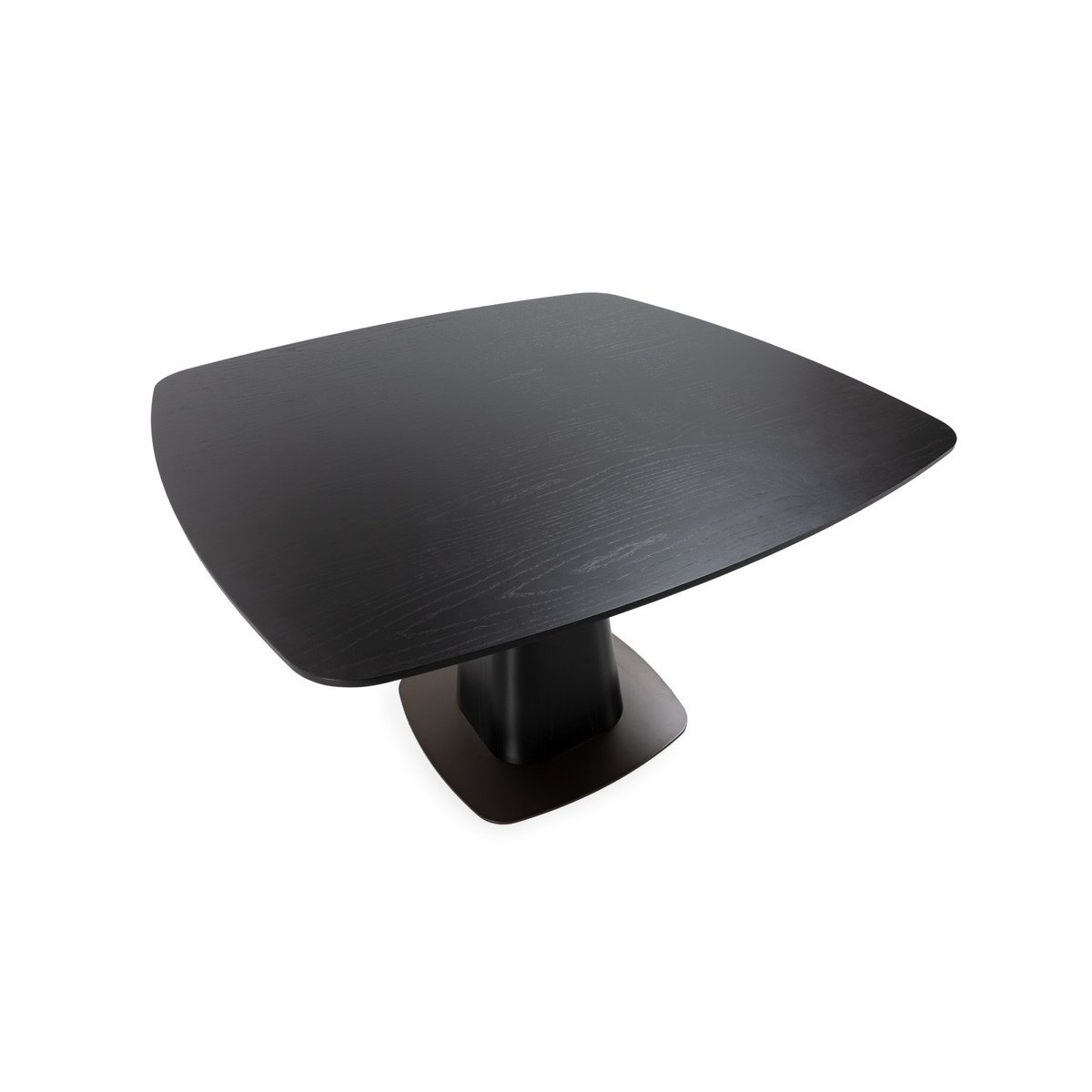 Table à manger carrée NOA 120 cm placage chêne noir, BOBOCHIC