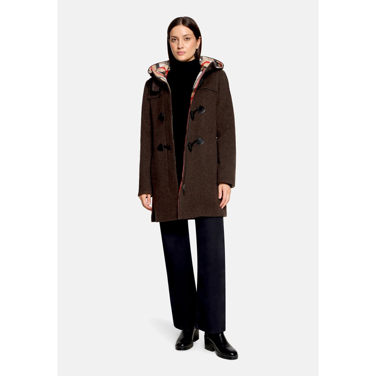Duffle-coat à capuche marron, GIL BRET