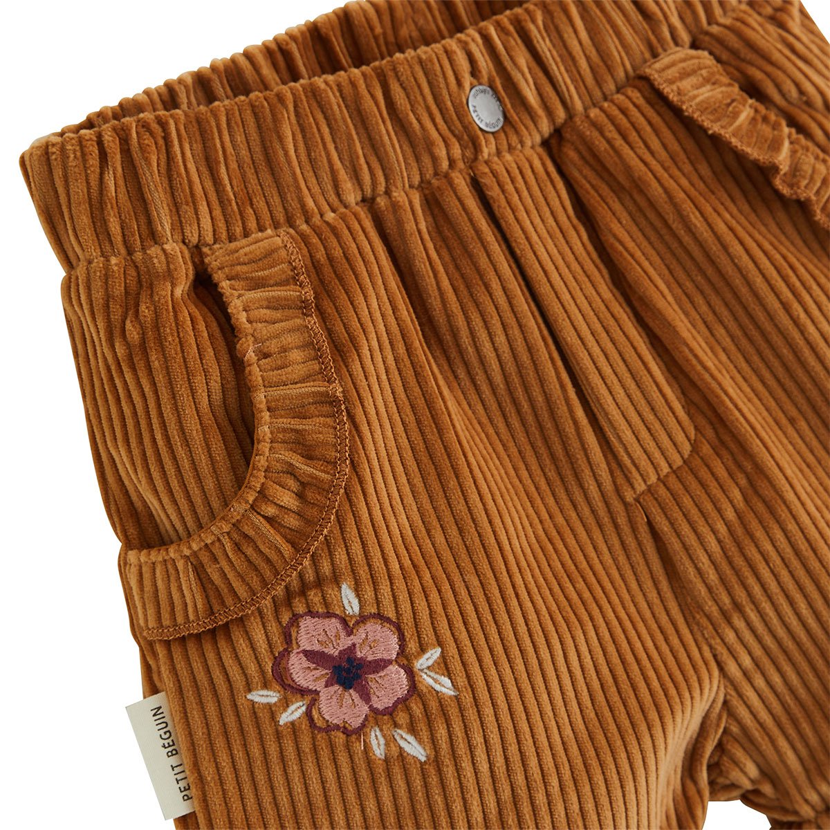 Short enfant en velours côtelé Cléo camel, PETIT BEGUIN