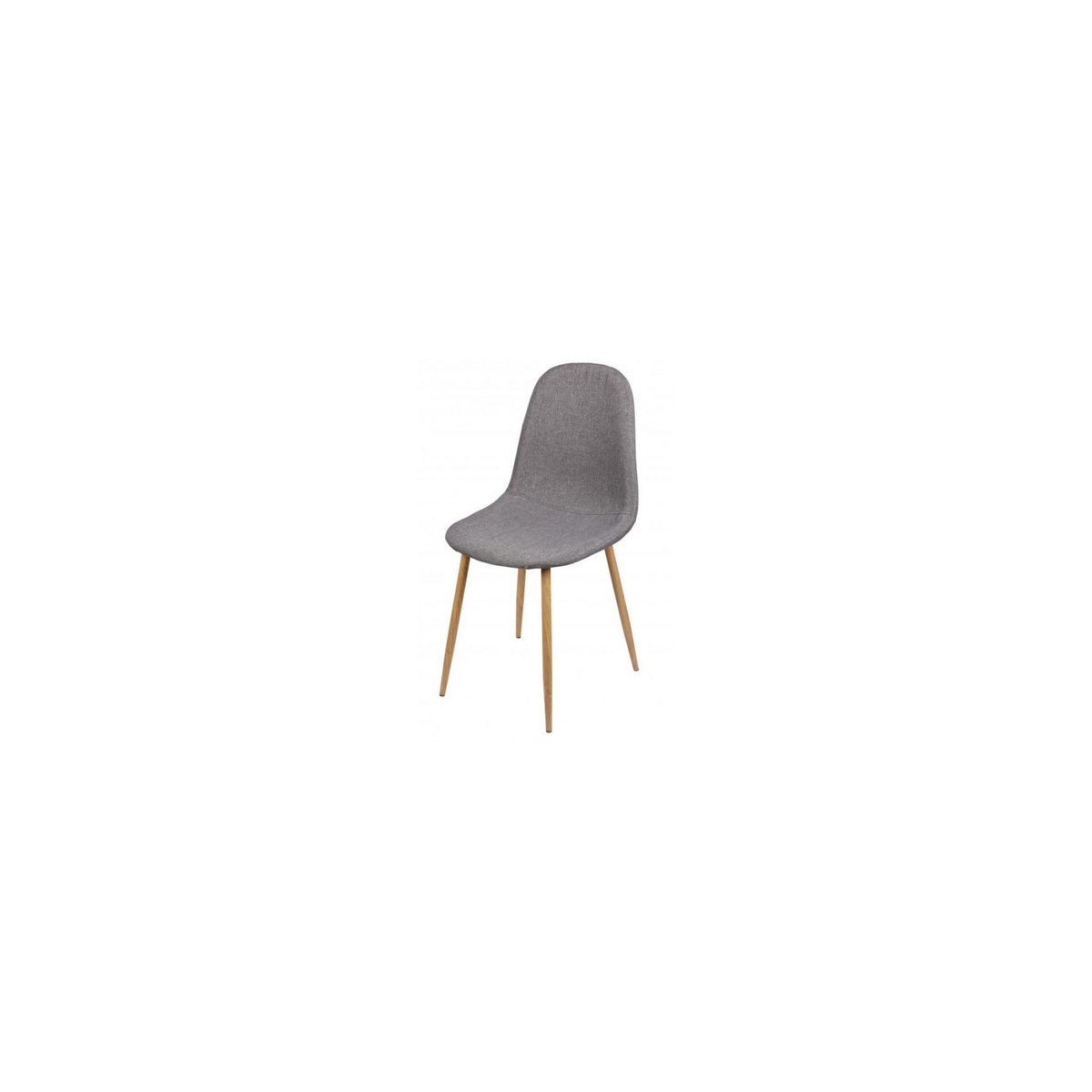 Chaise en Tissu Gris Pieds en Métal Effet Bois gris, WADIGA