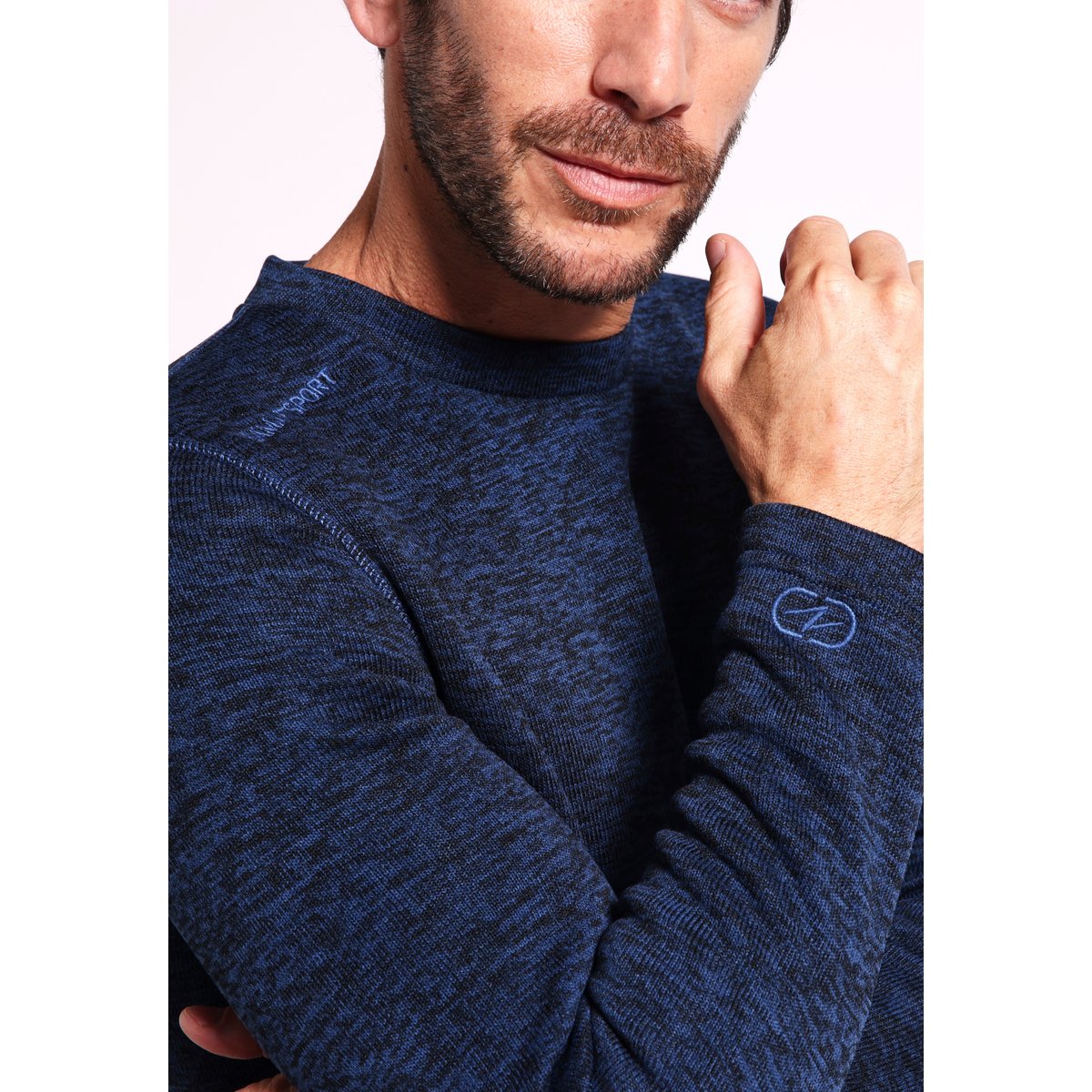 Pull polaire Thermolactyl bleu chiné, DAMART SPORT