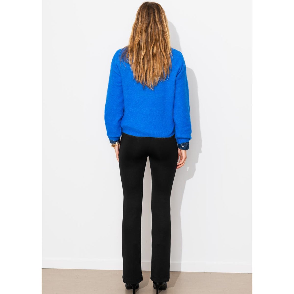 Pantalon flare maille jersey noir, PROMOD