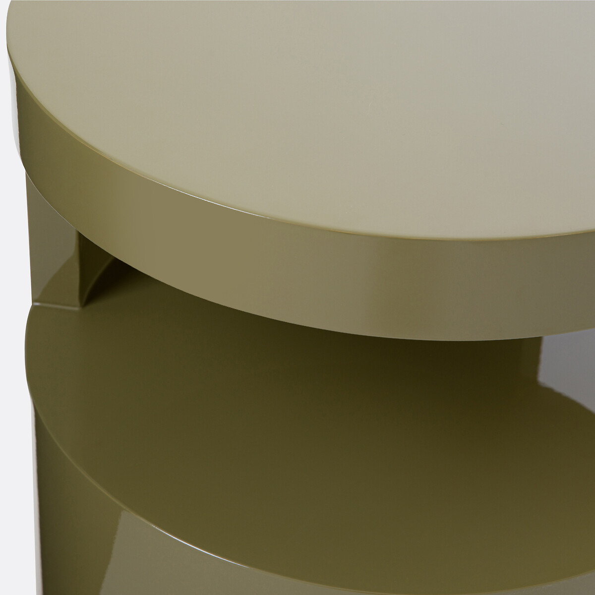 Comodino lucido, forma cilindrica, Newark kaki bronzo, LA REDOUTE INTERIEURS