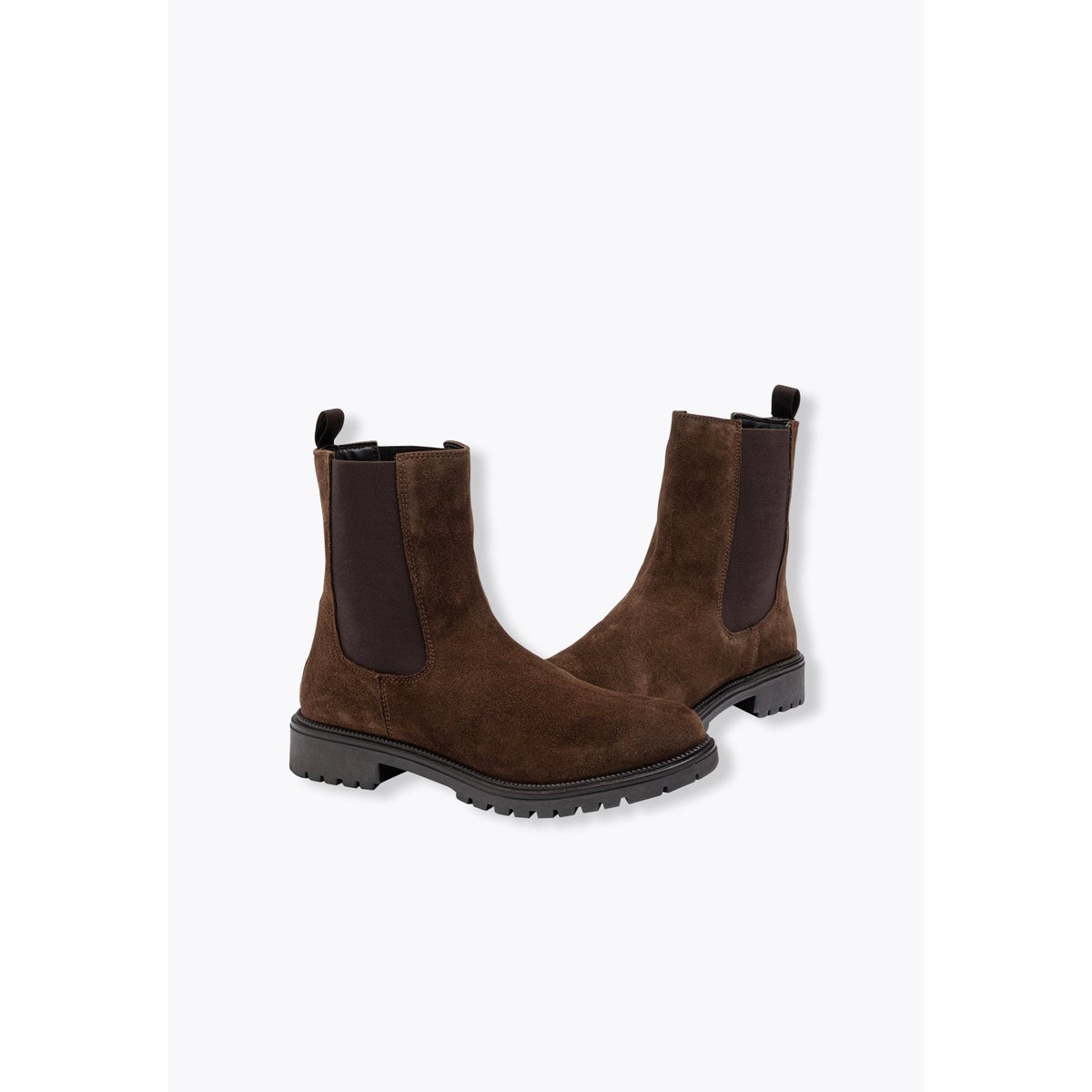 Boots Chelsea en cuir marron, PROMOD