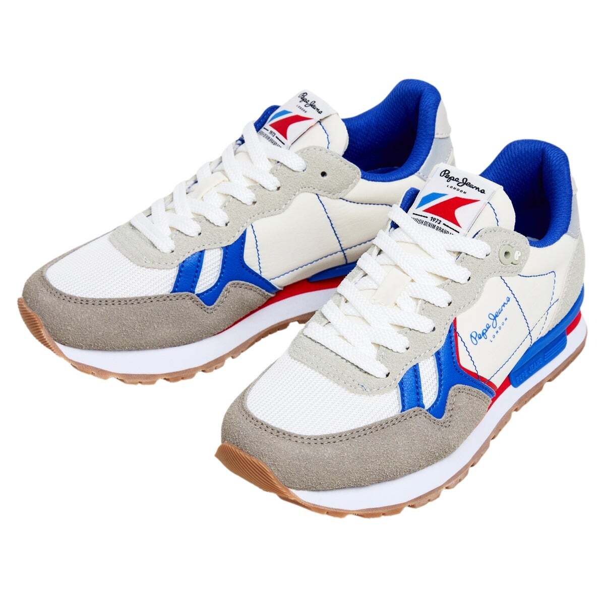 Baskets De Running D'inspiration Rétro blanc pop, PEPE JEANS