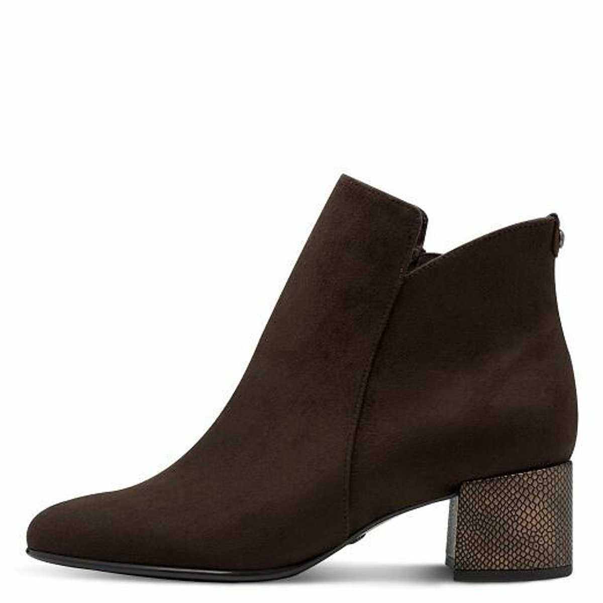 Bottines à talon marron foncé, TAMARIS