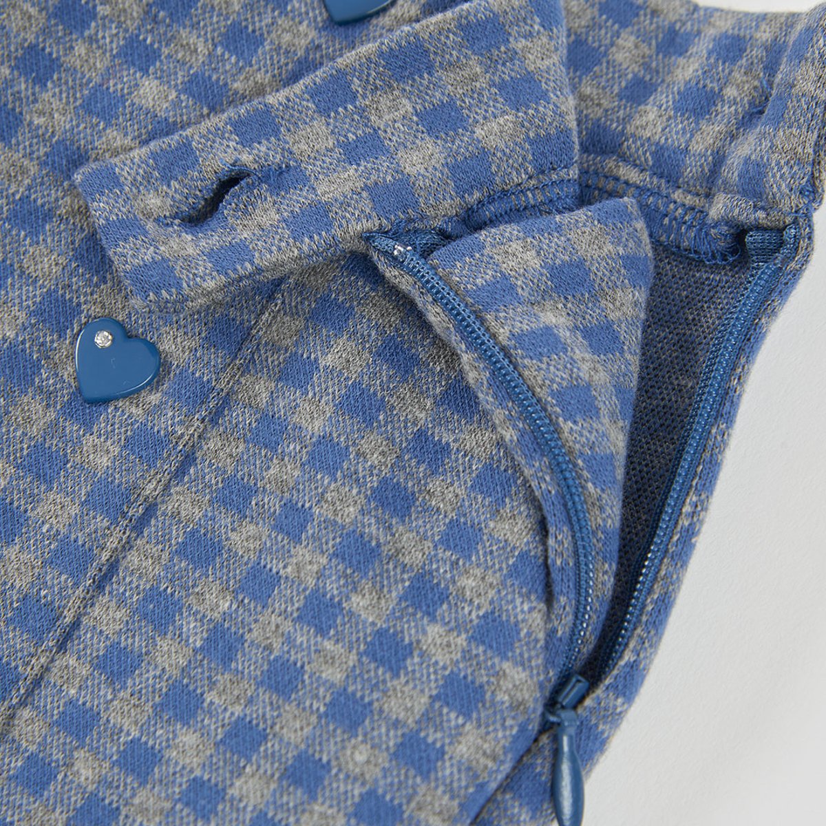 Shorts fillle en maille à carreaux avec coeurs multicolore, BOBOLI