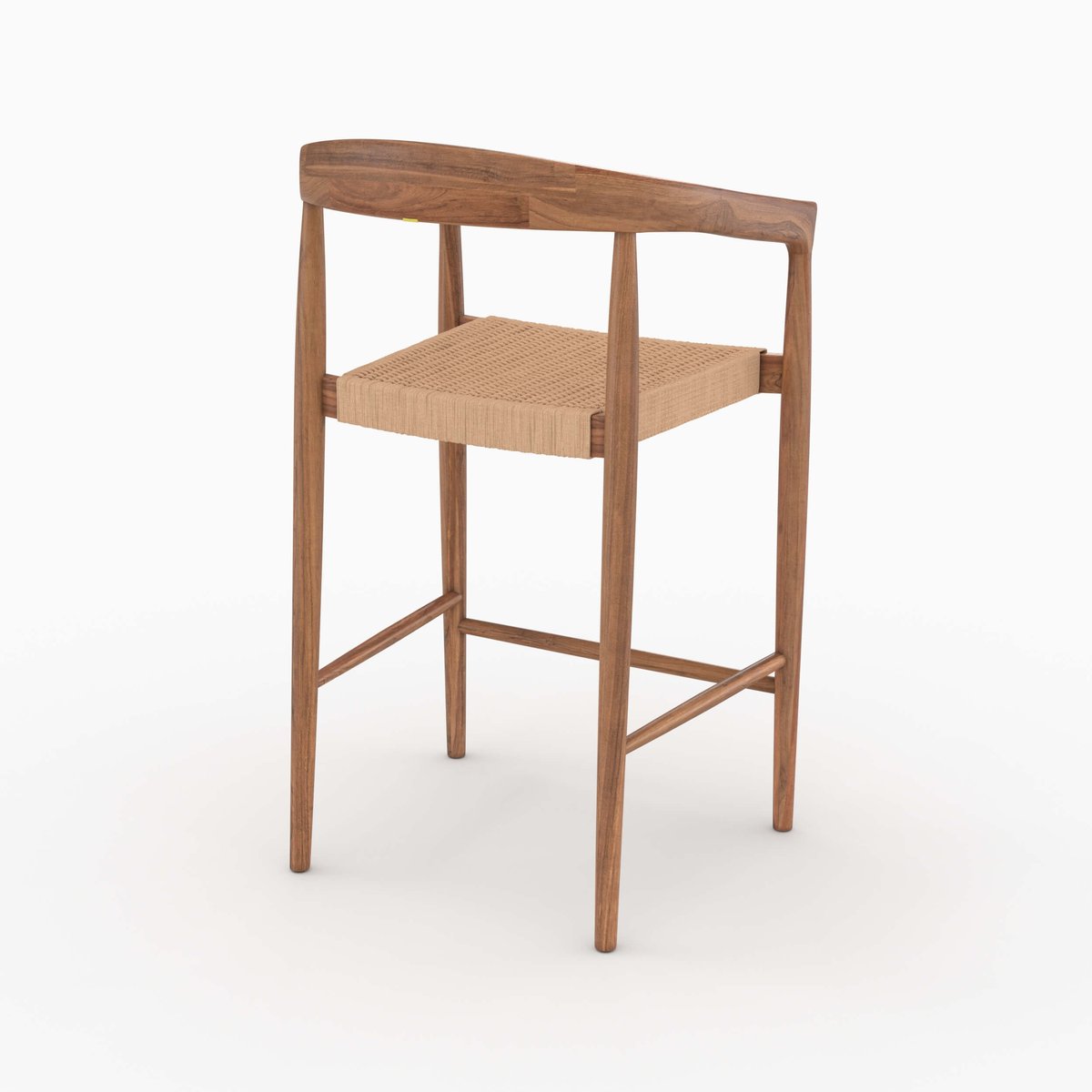 Lot de 2 chaises pour îlot central 65 cm - BALI naturel, MAISON PAVANE