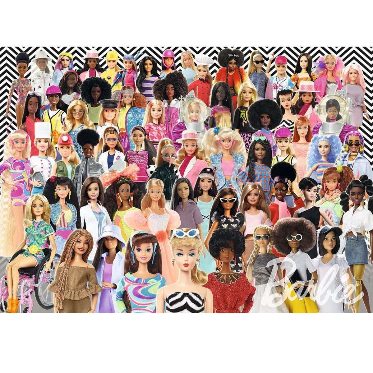 Challenge Puzzle Barbie 1000 pièces rose, RAVENSBURGER