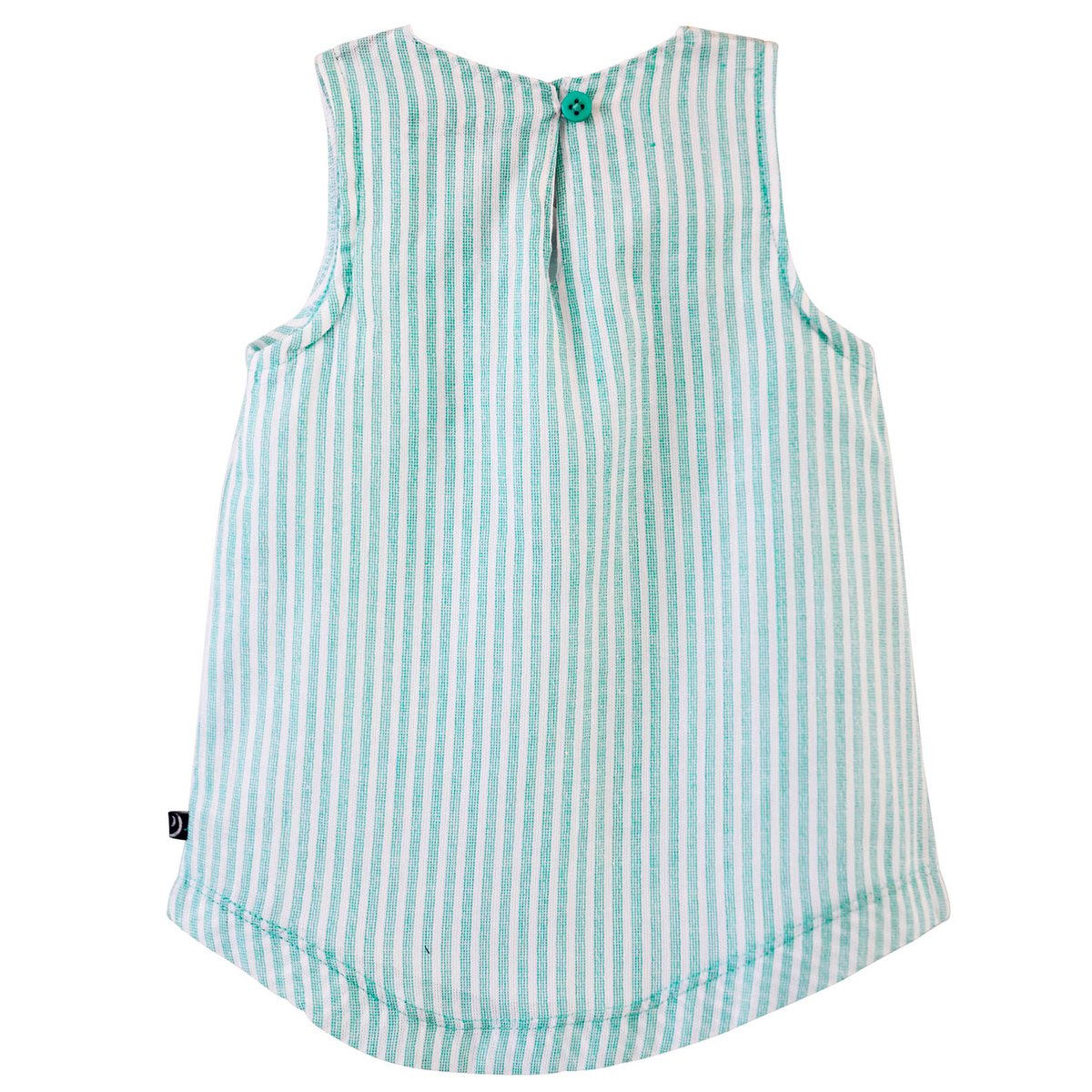 Tunique fille rayee the vert blanc, SUCRE D'ORGE