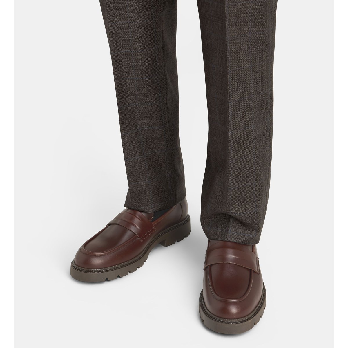 Mocassins owen en cuir marron, COMPTOIR GL