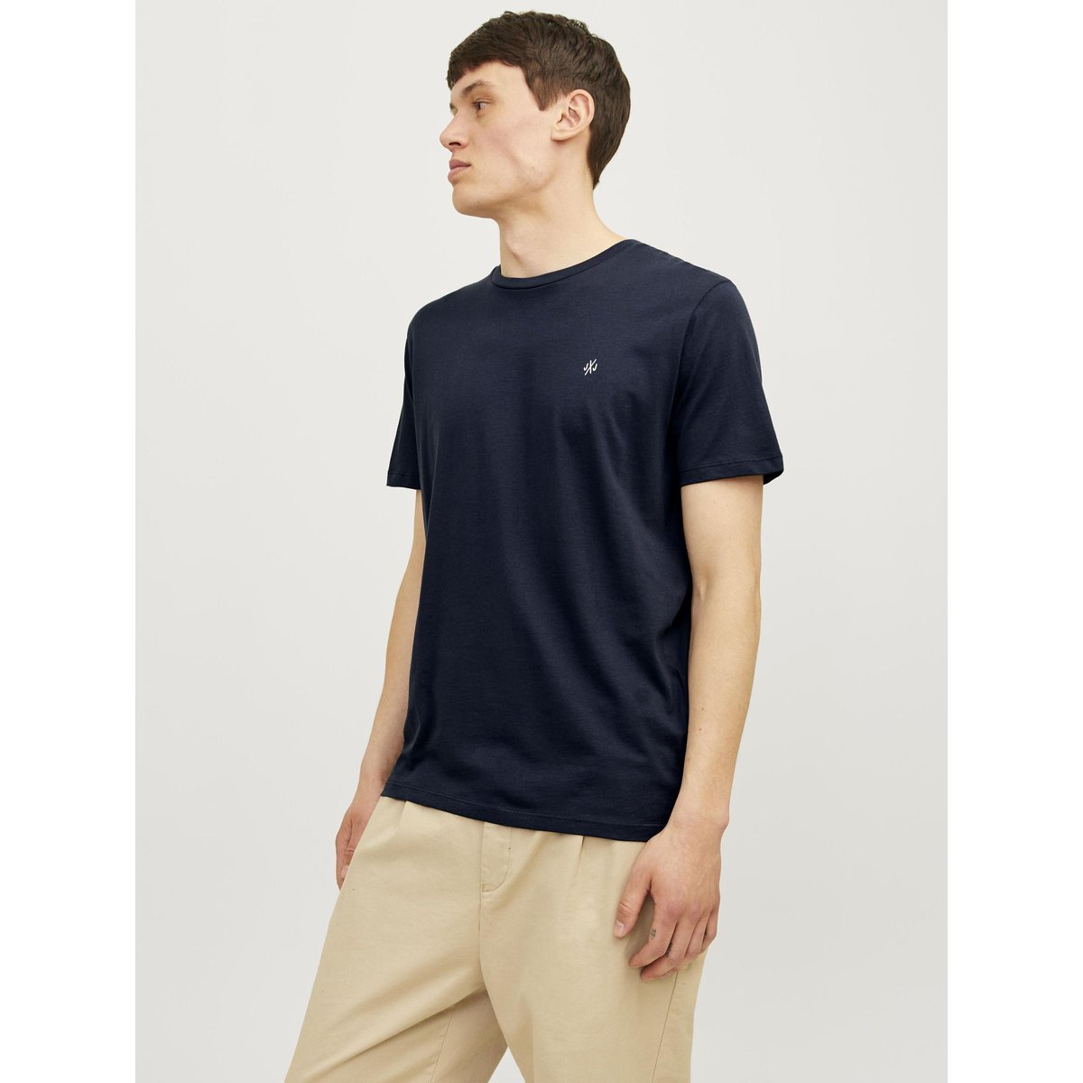 Pack de 5 t-shirts gris+noir+marine+blanc+olive, JACK & JONES