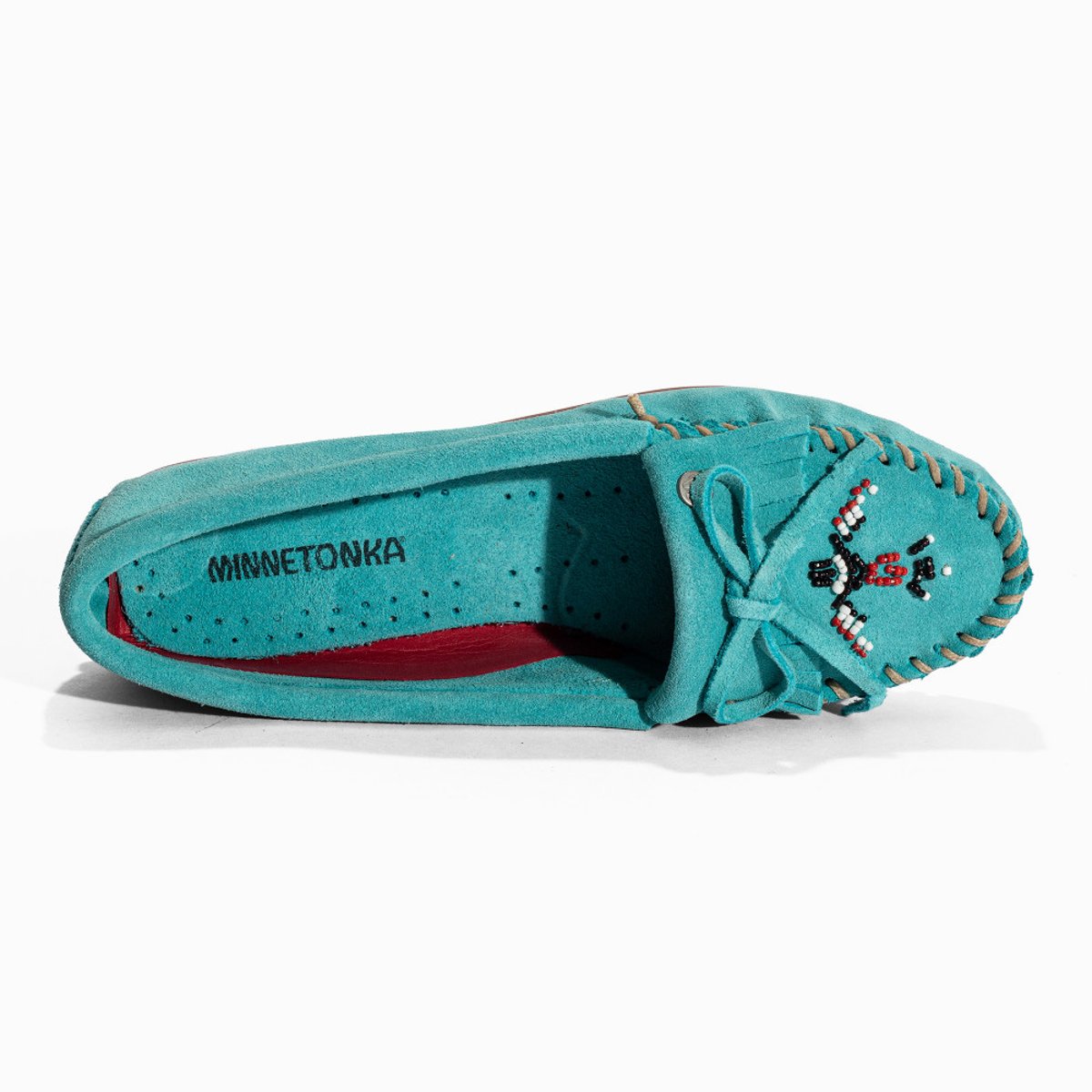 Mocassins en cuir Thunderbird Animikii turquoise, MINNETONKA