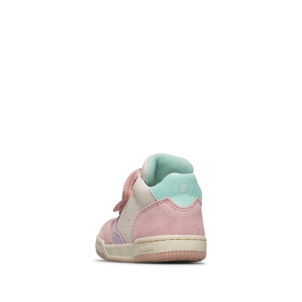 Baskets en cuir et en daim KLIP 4 VL. blanc-rose-, FALCOTTO