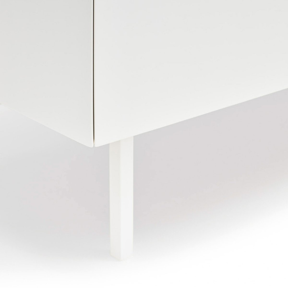 Meuble TV en bois 1 porte 2 tiroirs L180cm- ARISTA blanc, TEULAT