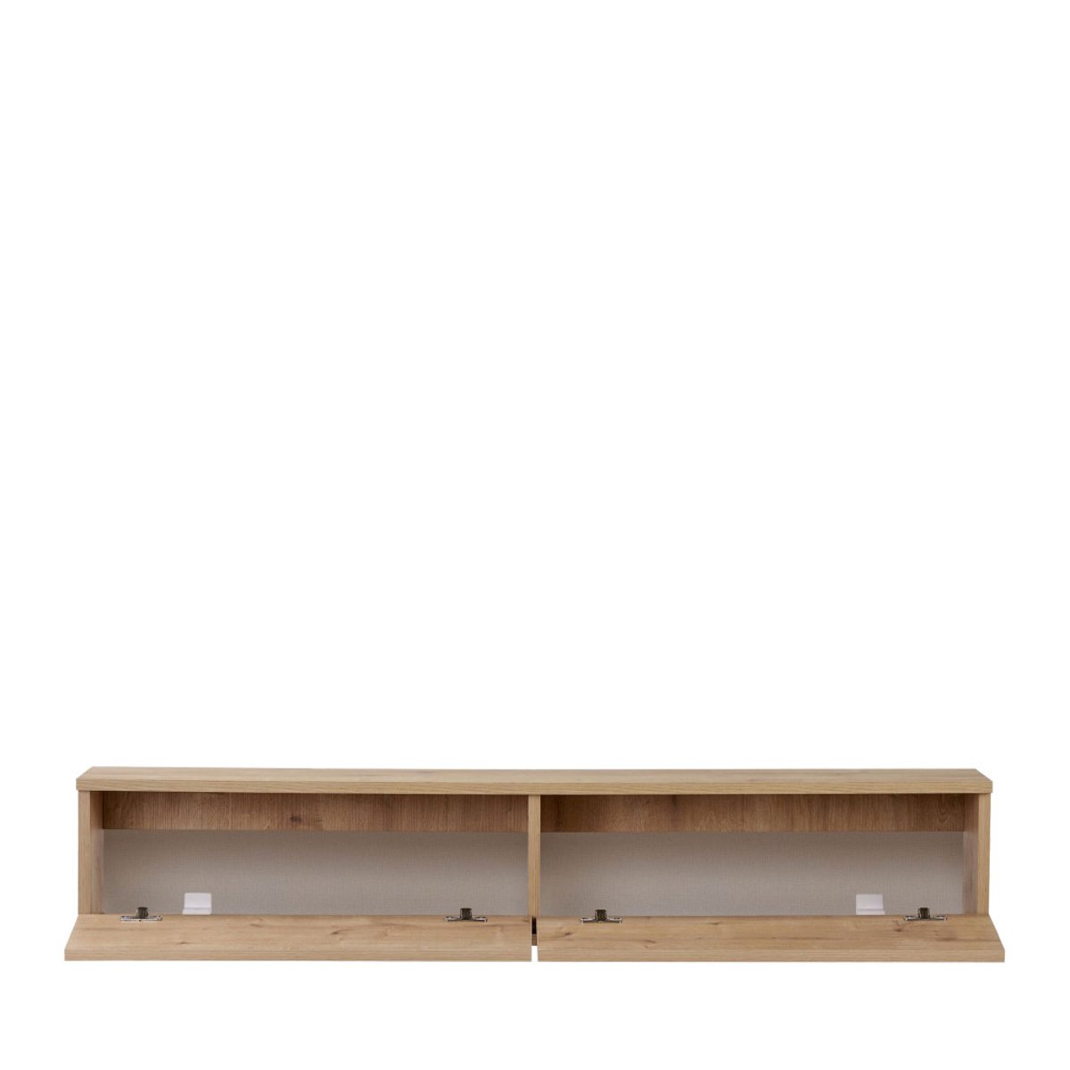 Meuble tv suspendu 2 portes en bois L160cm- YARA bois clair, DRAWER