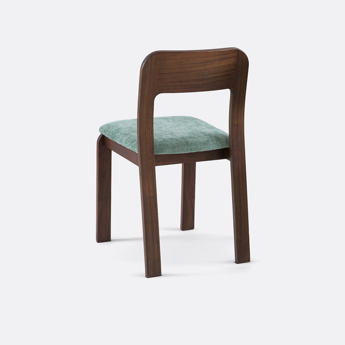 Chaise rembourrée en orme massif Talet teinté coloris noyer/bleu, LA REDOUTE INTERIEURS