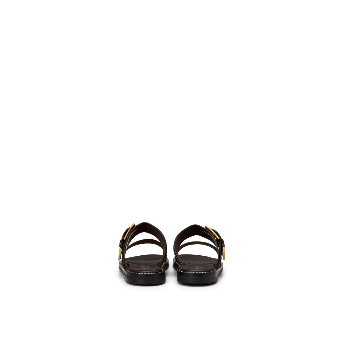 Mule modèle Stina en cuir de vache noble dunkelbraun, MARC O'POLO