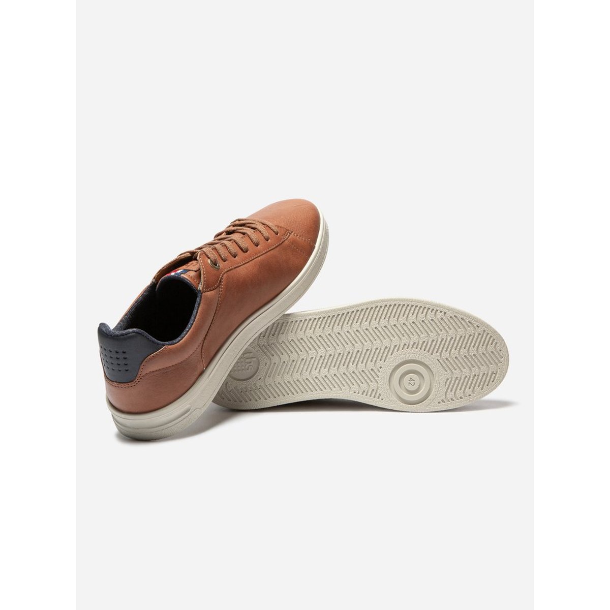 Baskets made in France FELINNO camel / navy, TBS