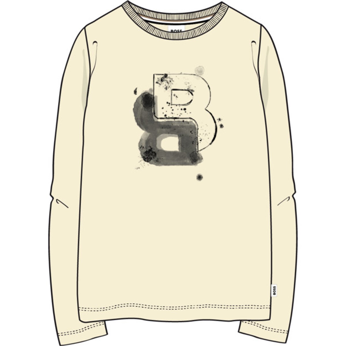 T-shirts à manches longues vanille, BOSS KIDSWEAR
