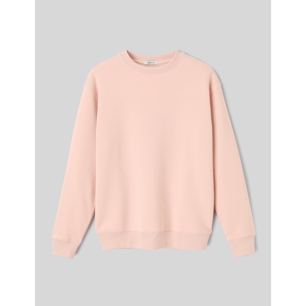 Sweat col rond rose pâle, BZB