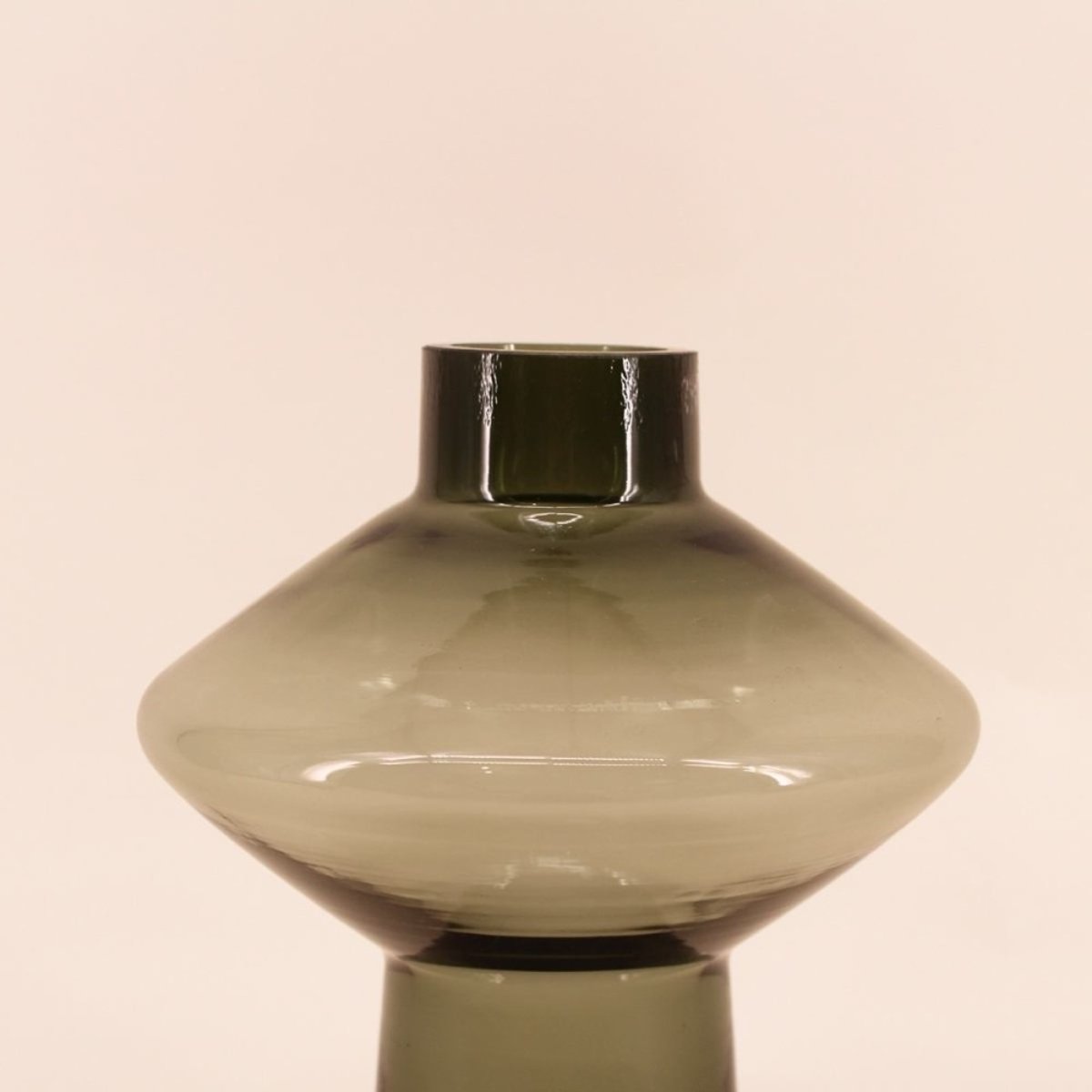 Vase en verre fait main, H30cm vert, DECOSTAR