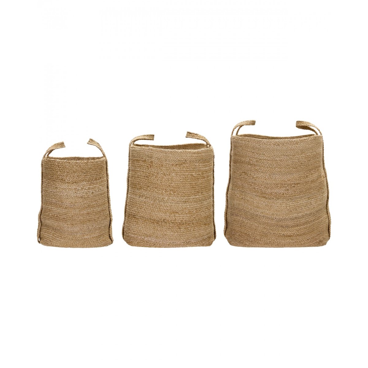 Lot de 3 paniers de rangement Stella h 39 cm nature, HOUSE DOCTOR