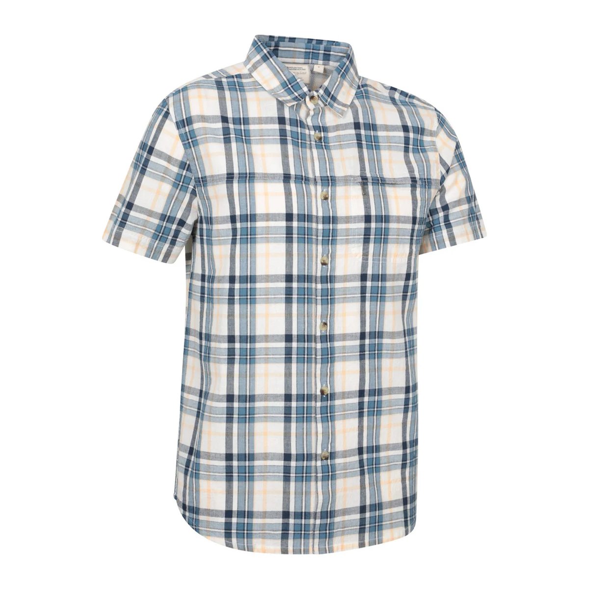 Chemise manches courtes motif/style à carreaux bleu clair, MOUNTAIN WAREHOUSE