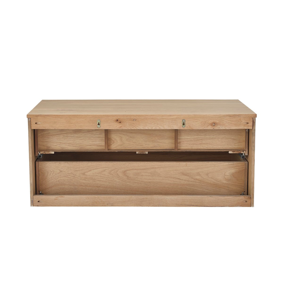 Meuble de salle de bain en chêne massif 120 cm  MARGAUX naturel, BERAH GETAH