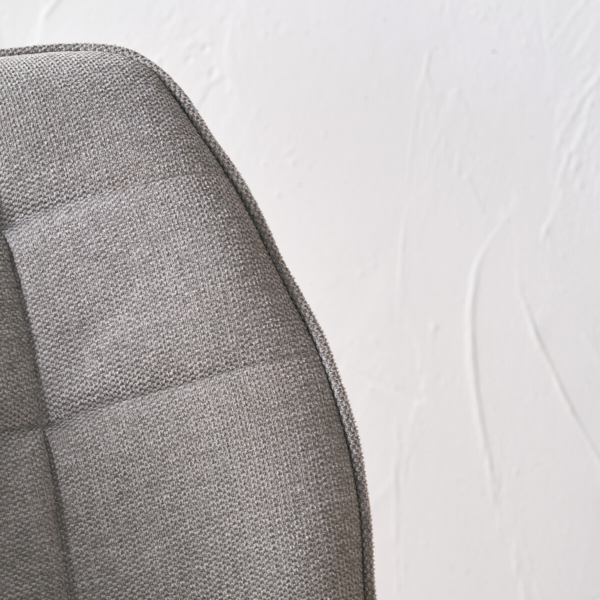 Elys Quilted Chenille & Metal Bar Stool dark grey, SO'HOME