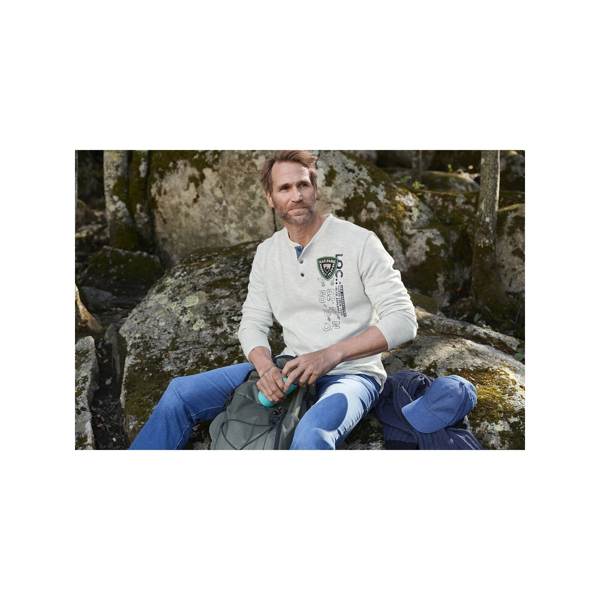 Sweatshirt REGINALD écru mélange, JAN VANDERSTORM