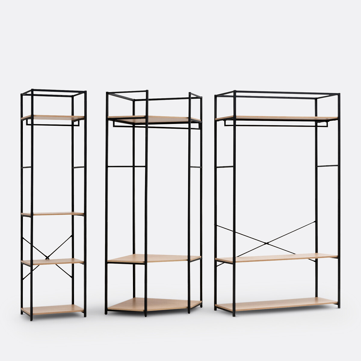 Module de dressing L50 cm, Adarbi noir/bois, LA REDOUTE INTERIEURS