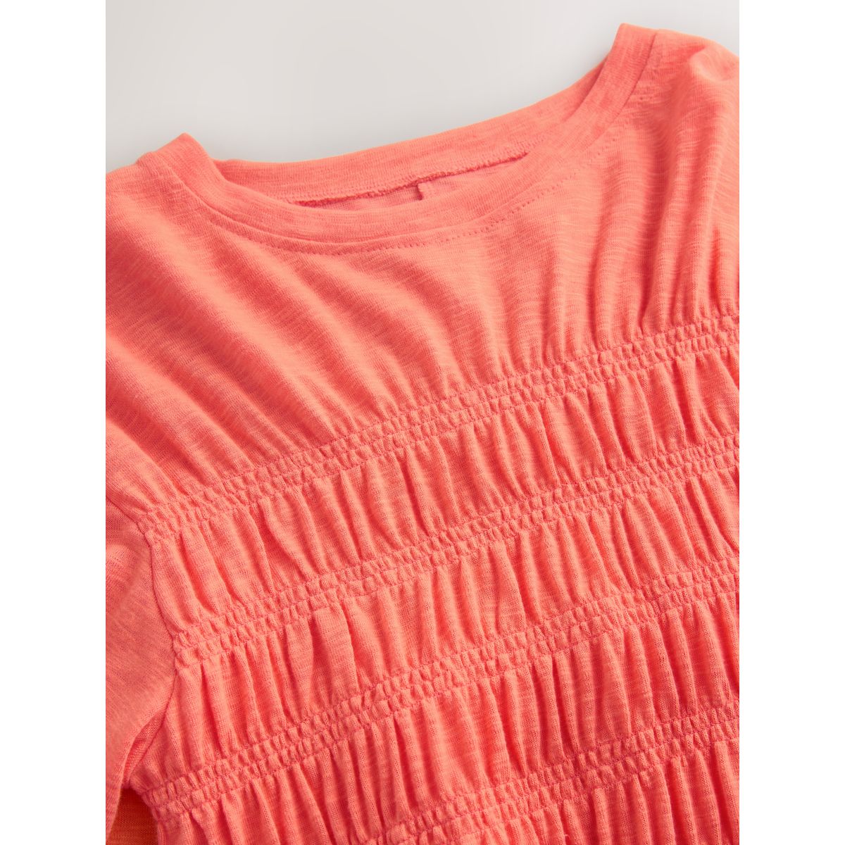 Robe t-shirt mi-longue à manches courtes orange corail, NEXT