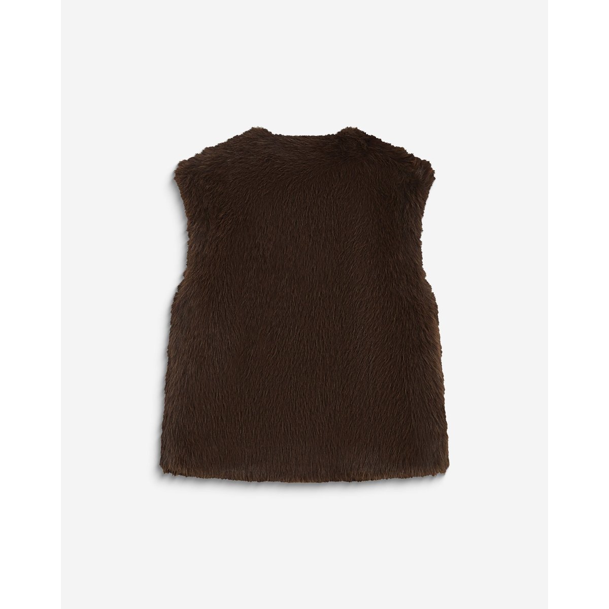 Veste droite sans manches en Imitation fourrure chocolat Aelio chocolat, GRACE & MILA