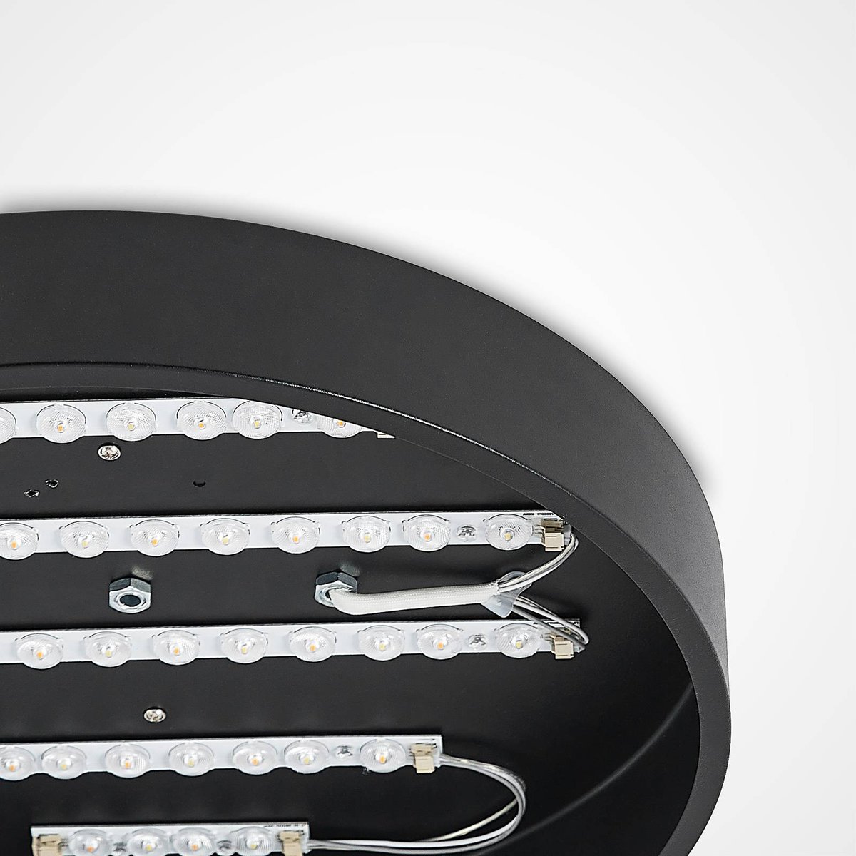 Plafonnier en métal moderneLED, Milada noir, blanc, LINDBY