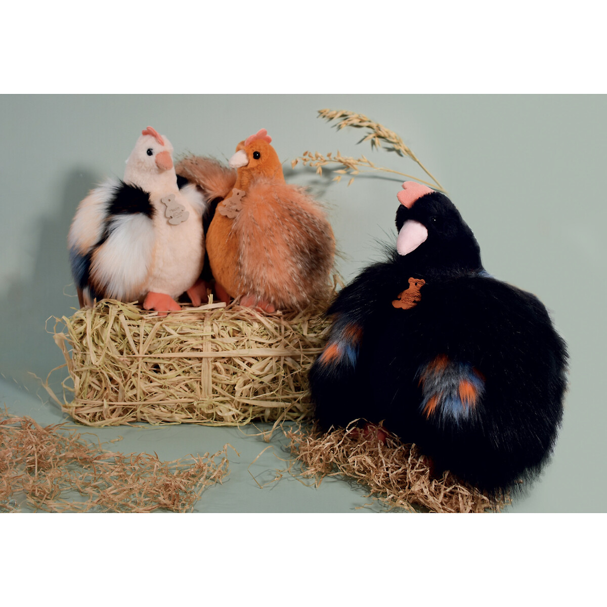 Peluche poulette petit modèle 20 cm orange, HISTOIRE D'OURS