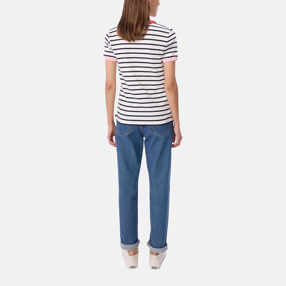 T-shirt l'iconique, rayé col rond blanc/marine, PETIT BATEAU