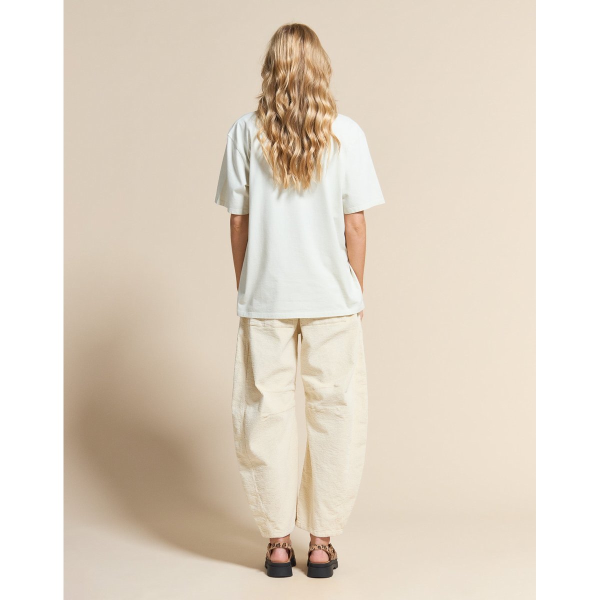 PANTALON BALOON VELOURS CREAM crème, PULLIN