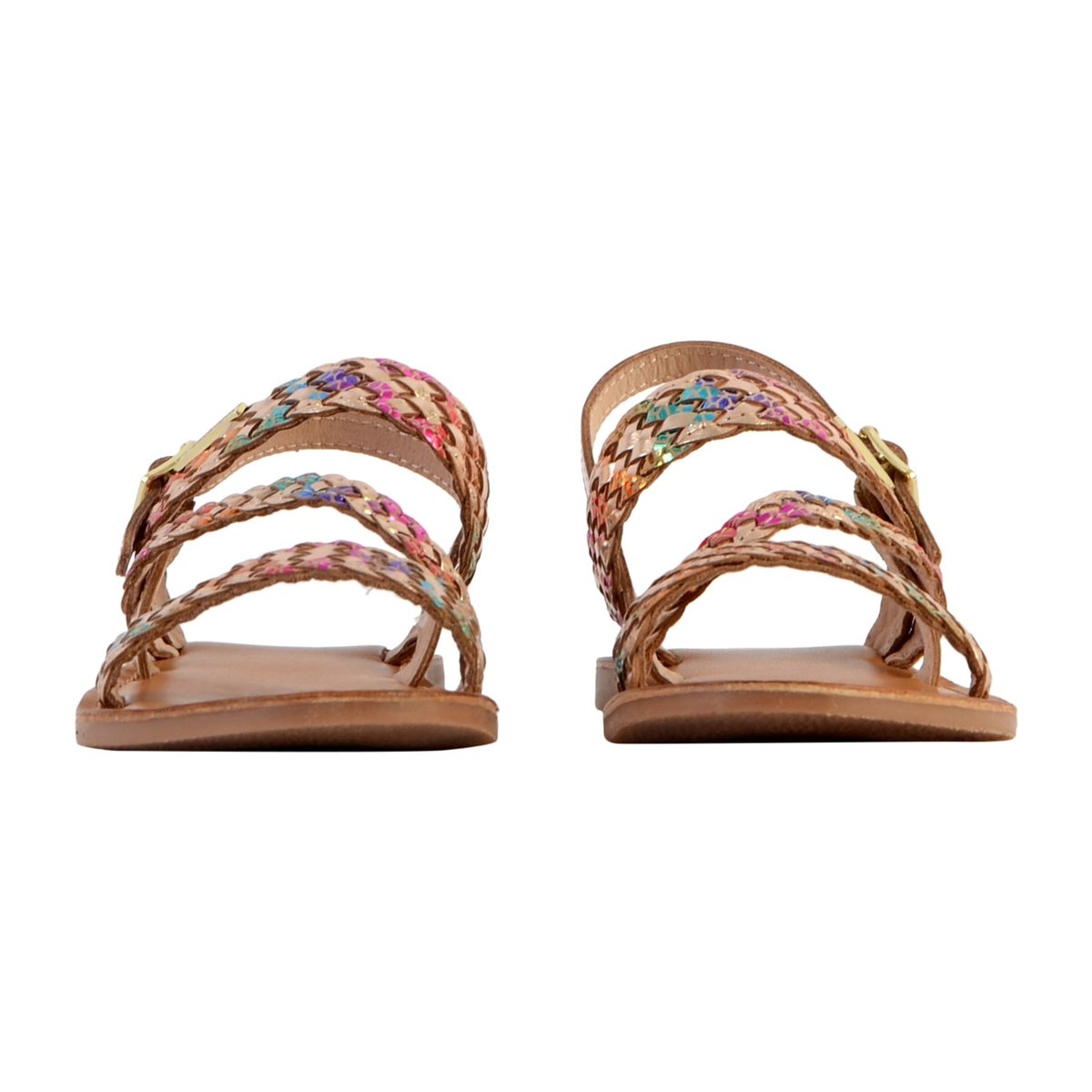 Sandales cuir Bamako multicolore, LES TROPEZIENNES PAR M.BELARBI