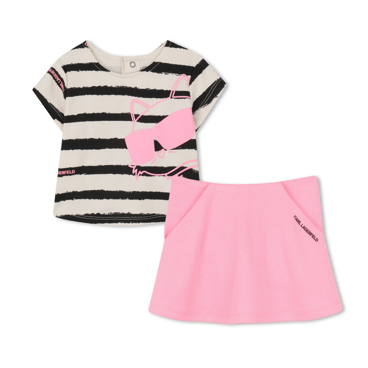Ensemble t-shirt et jupe malabar, KARL LAGERFELD KIDS