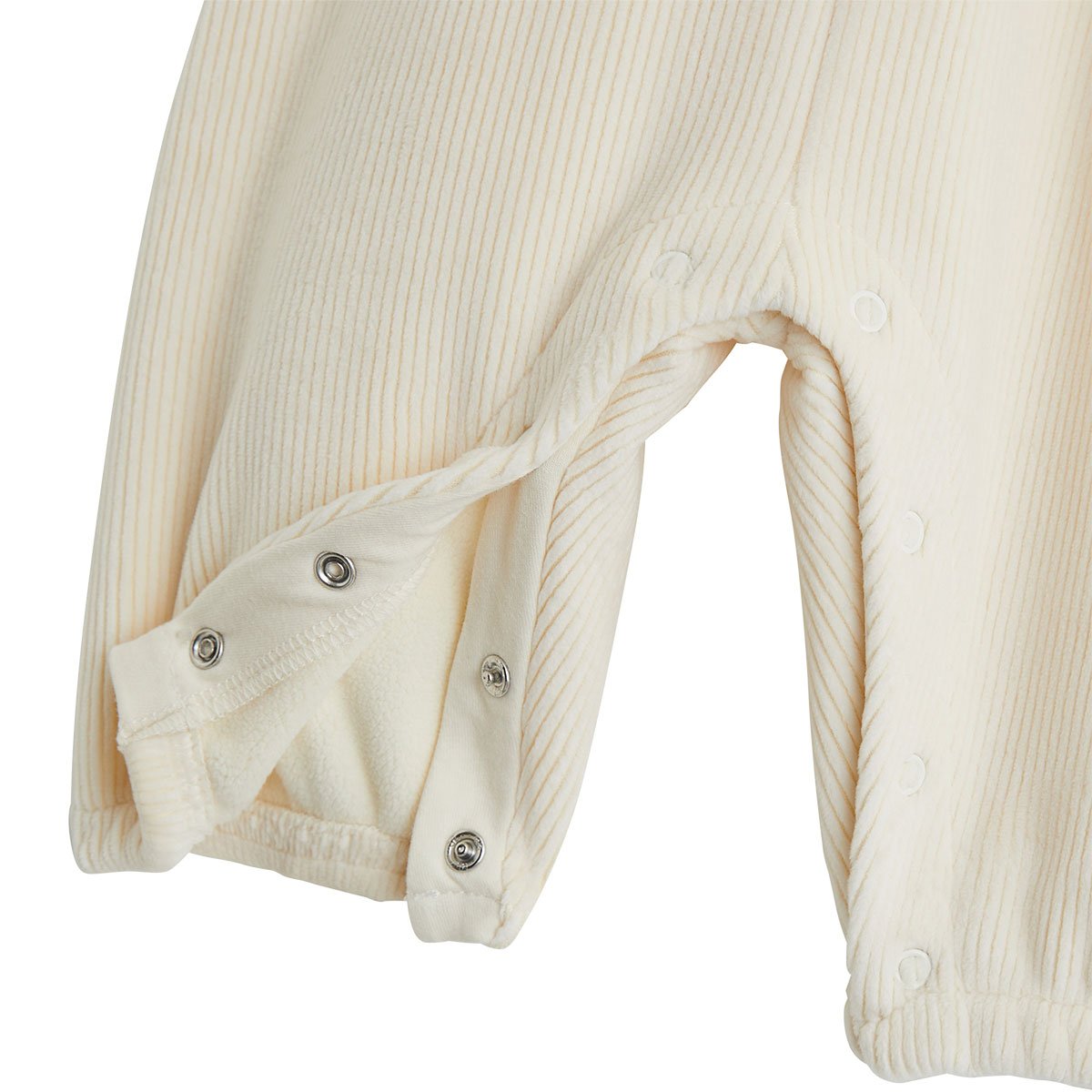 Ensemble salopette bébé en velours et t-shirt Neige ecru, PETIT BEGUIN