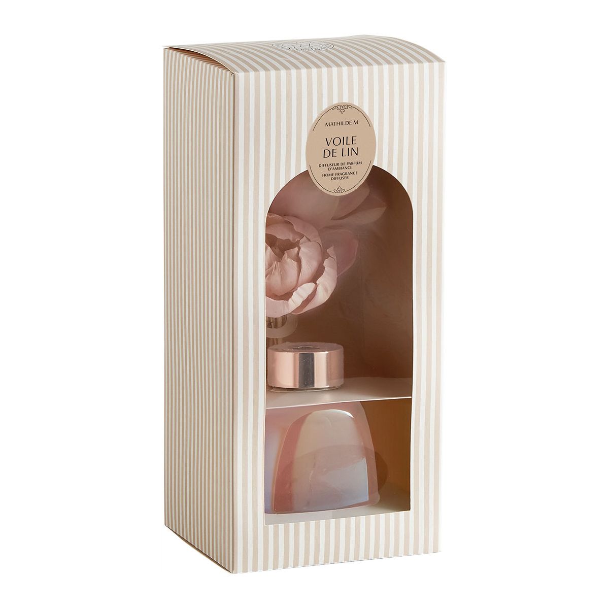 Diffuseur de parfum d'ambiance 180 ml - Voile de Lin rose, MATHILDE M