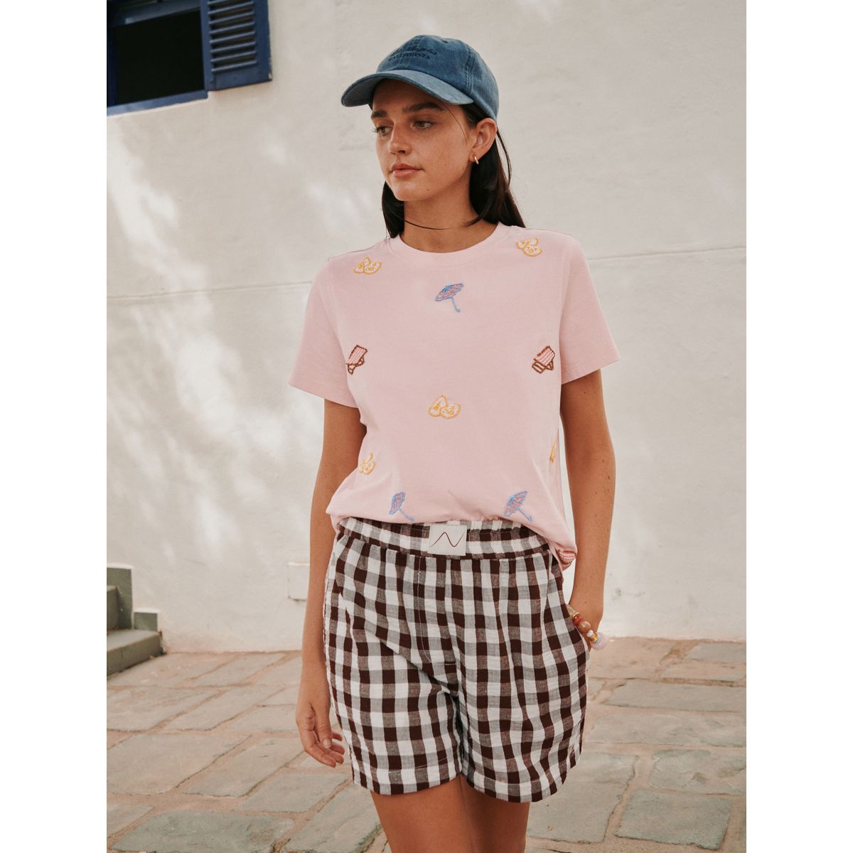 T-shirt à manches courtes et motif chaise rose, NEXT