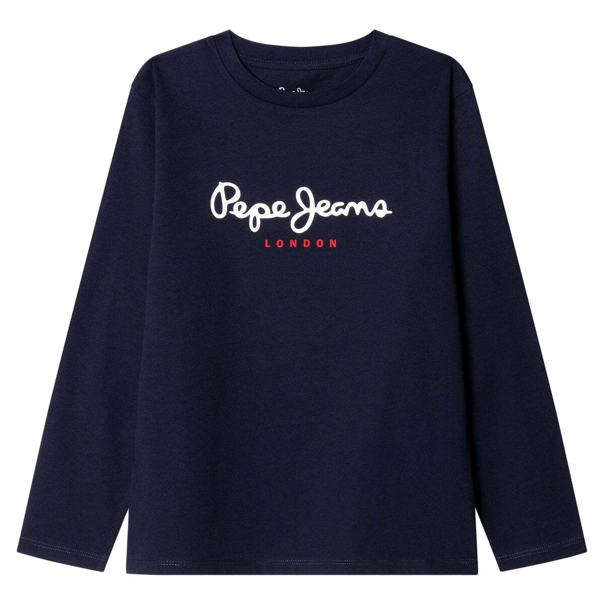 T-Shirt Manches Longues Coupe Slim bleu, PEPE JEANS