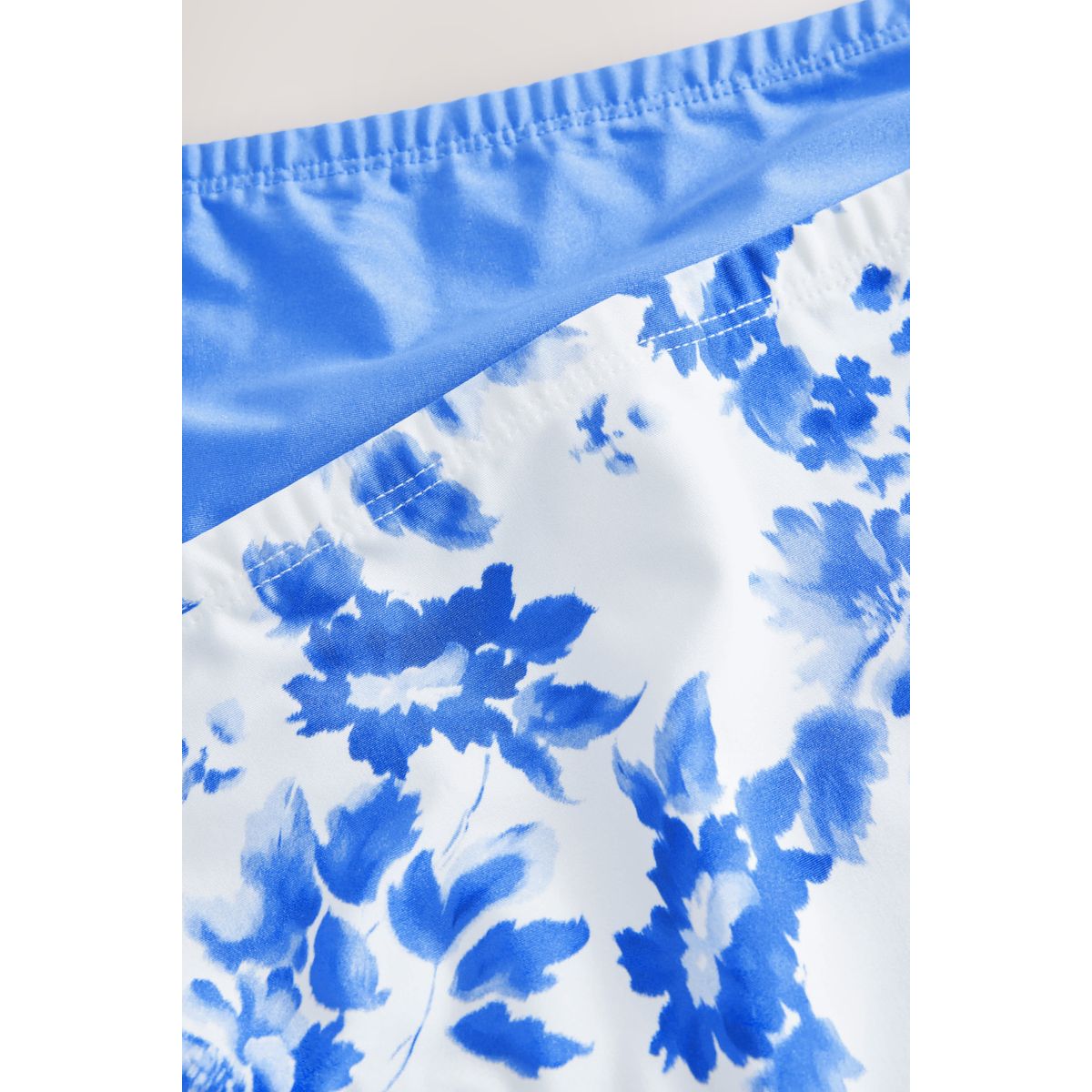 Culotte taille haute, lot de 2 bleu motif fleurs, NEXT