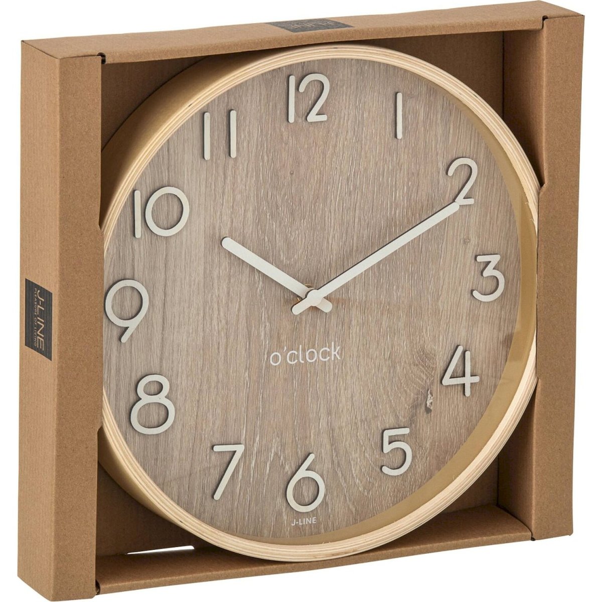Horloge murale en bois naturel, RECOLLECTION